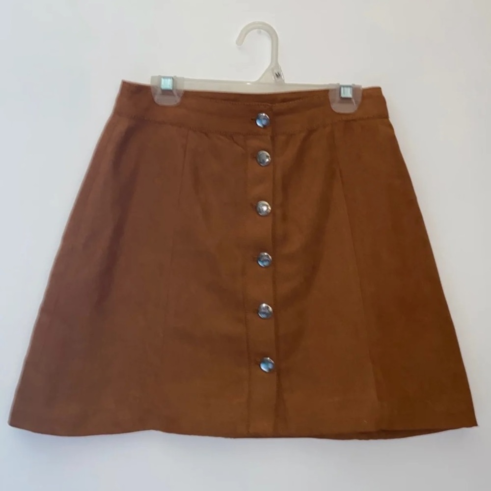 Faux suede skirt